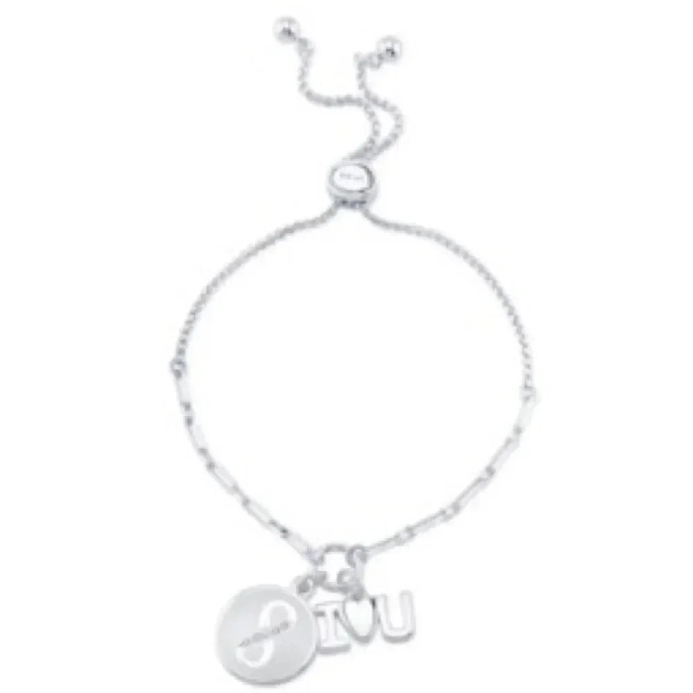 " I Love You" and Infinity Charm Silver Plated Bolo Bracelet NWT
